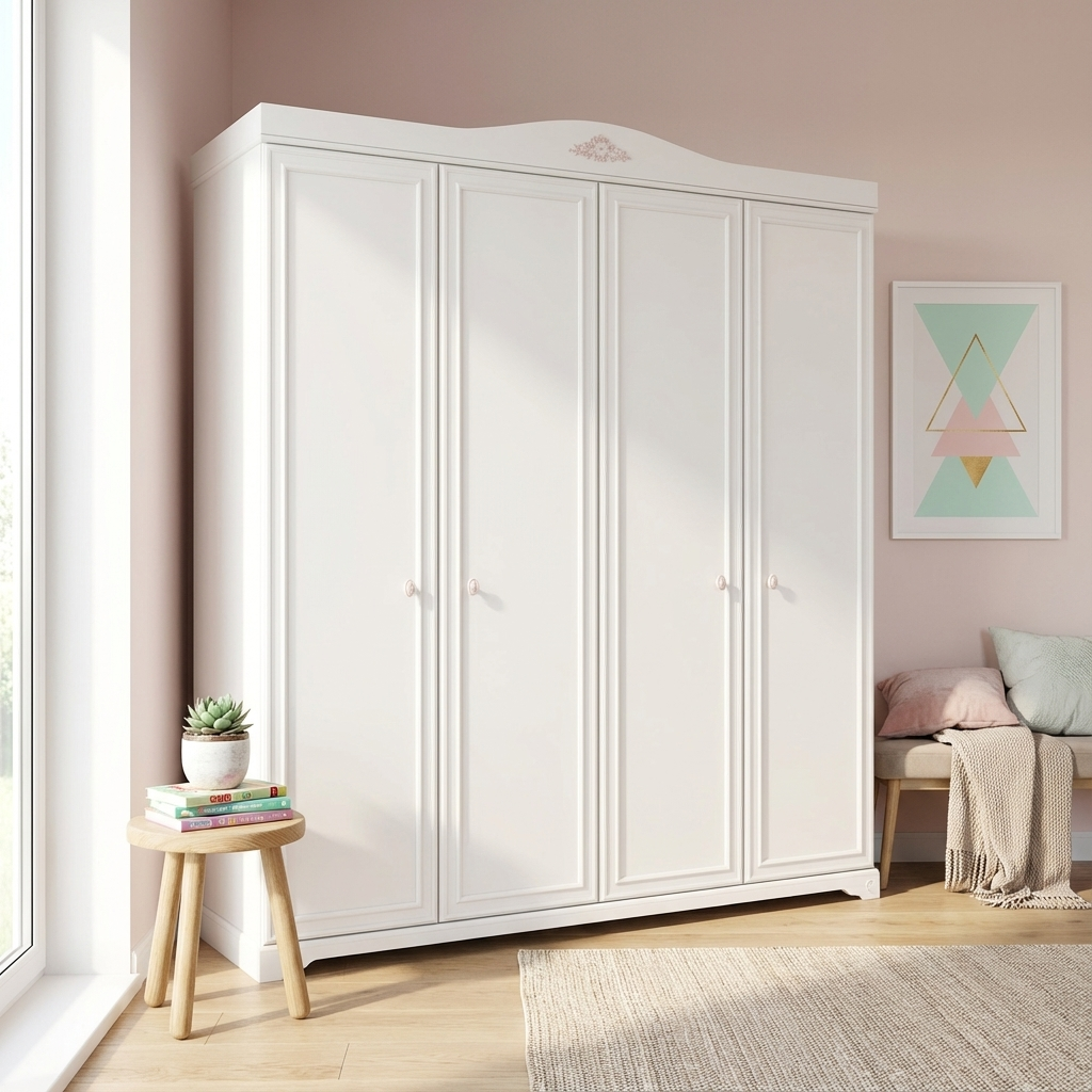 Kleiderschrank Rustik 4-türig 3