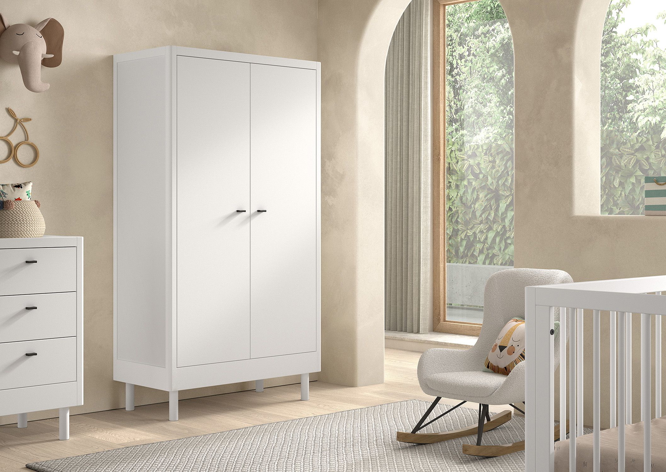 Kleiderschrank Forrest Weiss 3