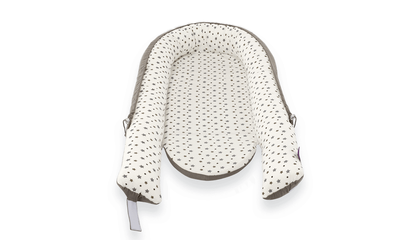 Babynest Premium Graue Sterne 6