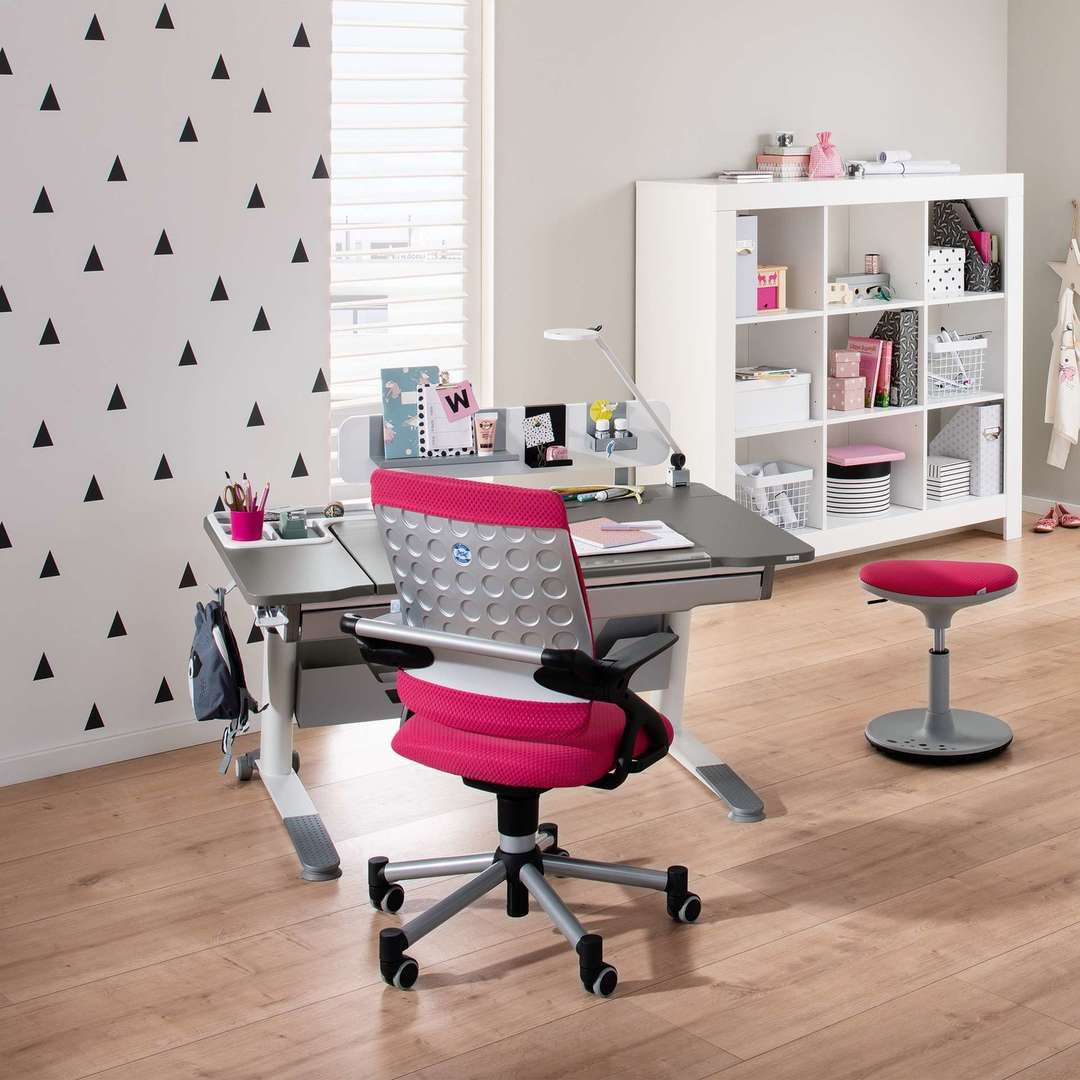 Drehstuhl Speedy Grau, Brombeere 3