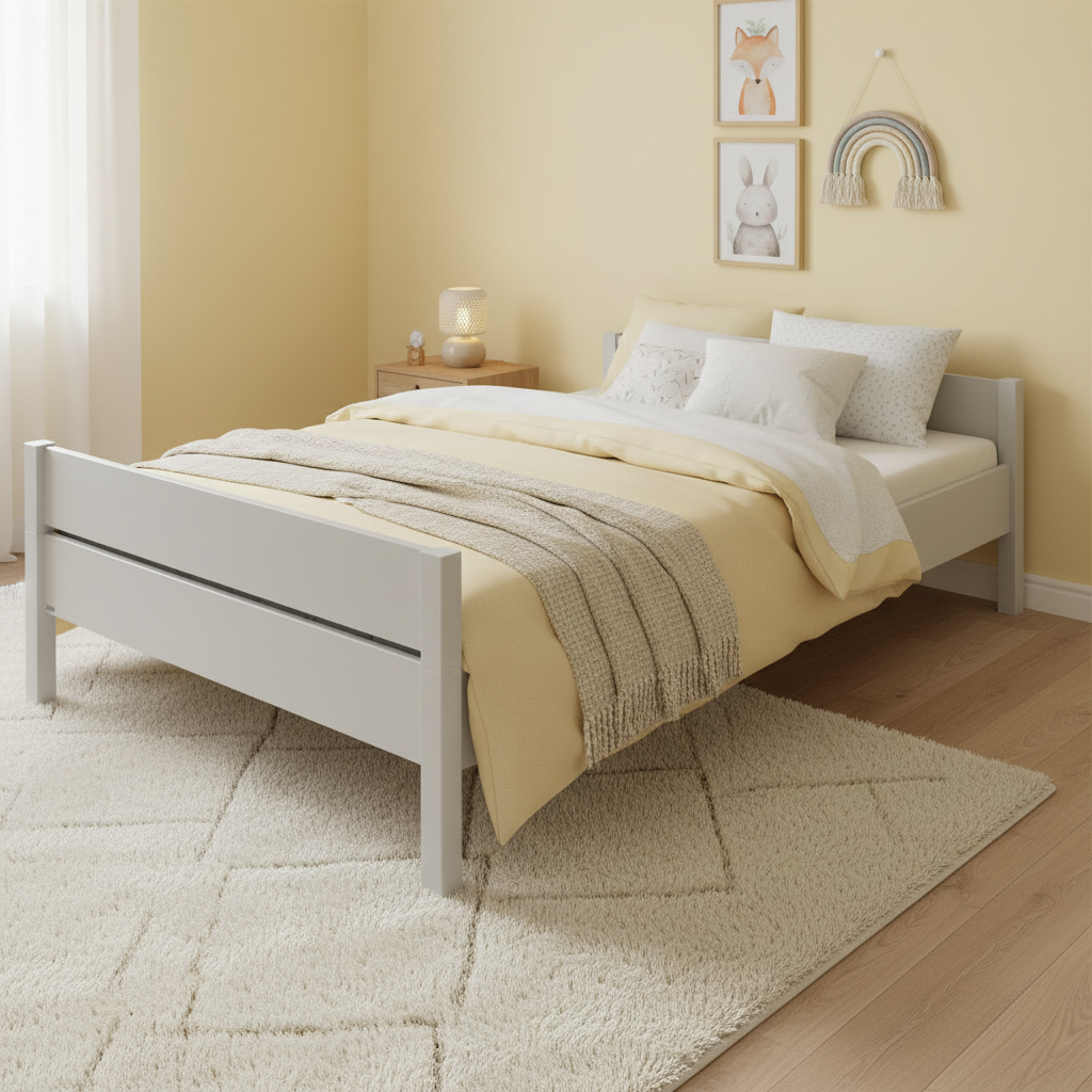 Bett Tiago Kieselgrau, 120 x 200 cm #2