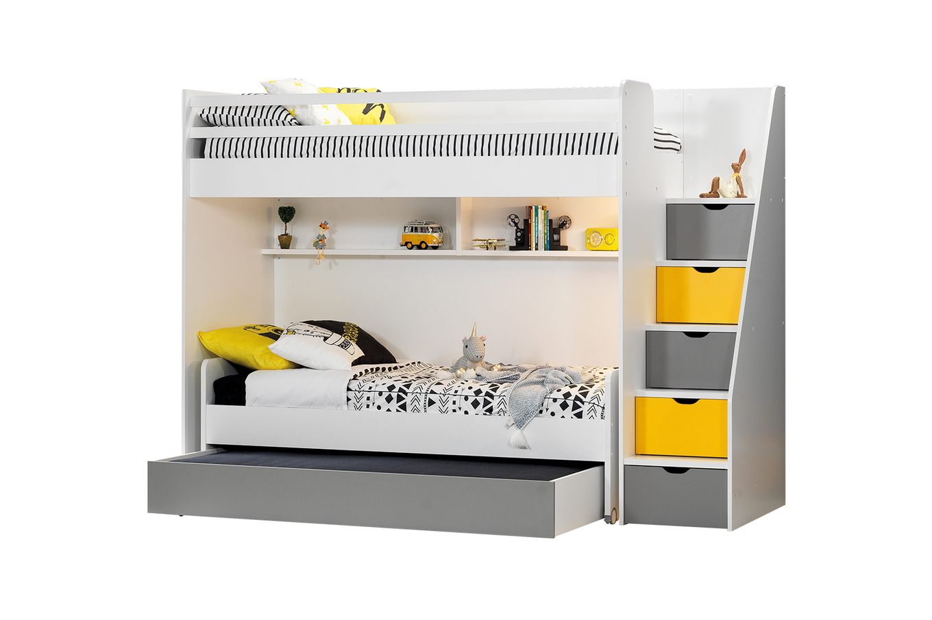 Hochbett Neo mit Treppe Gelb 5