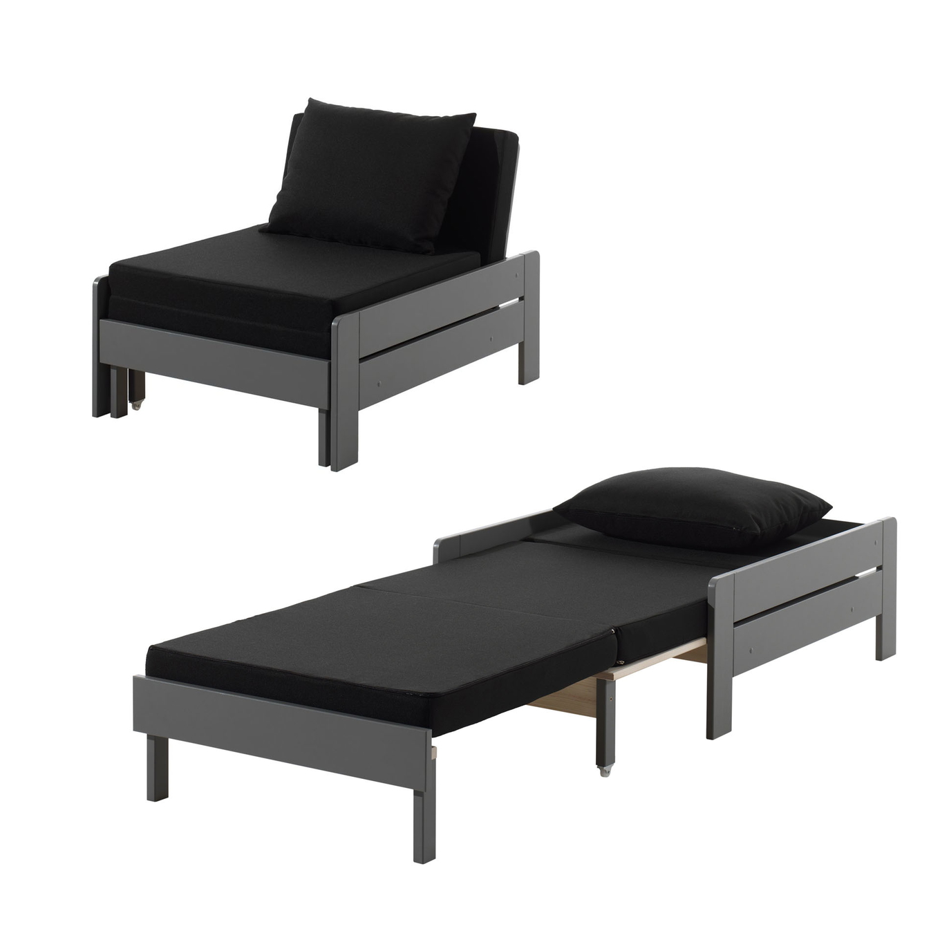 Sessel-Bett Oliver Anthrazit 1
