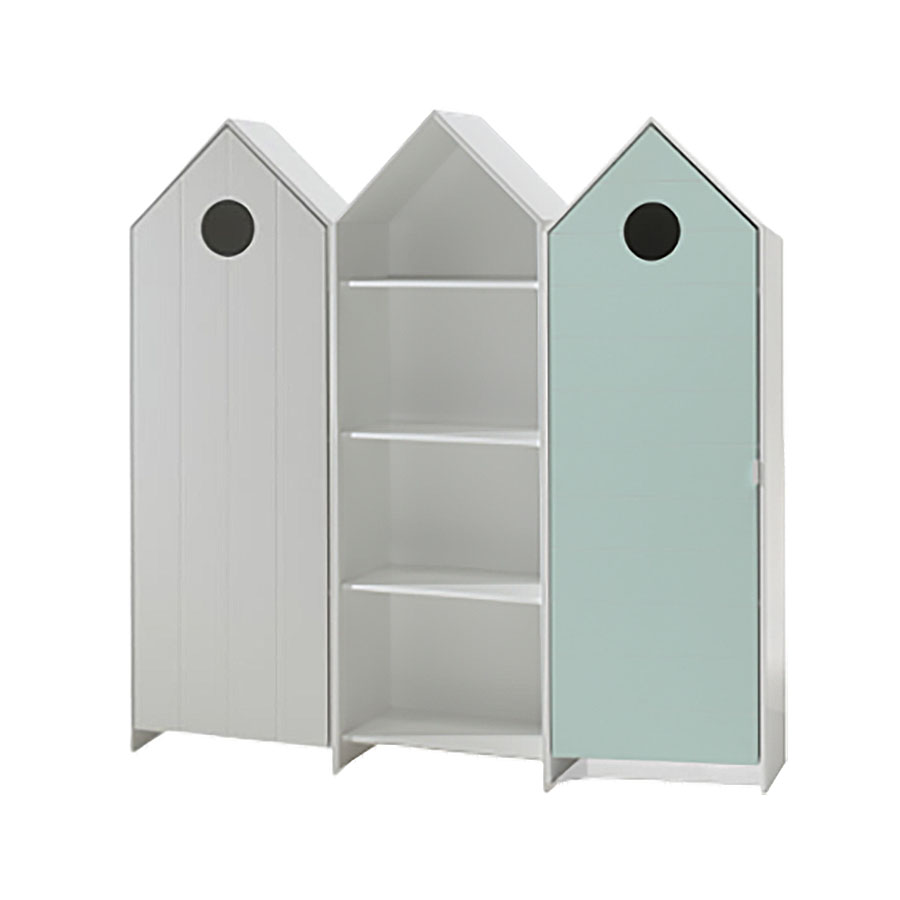 Regalschrank Casami 3-teilig Set Weiss, Mint 1