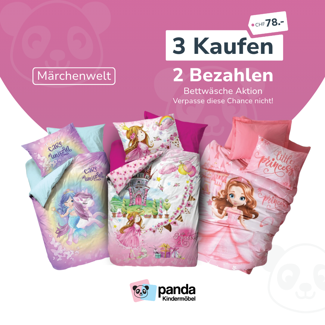 Bettwäsche 3 für 2 Set Märchenwelt
