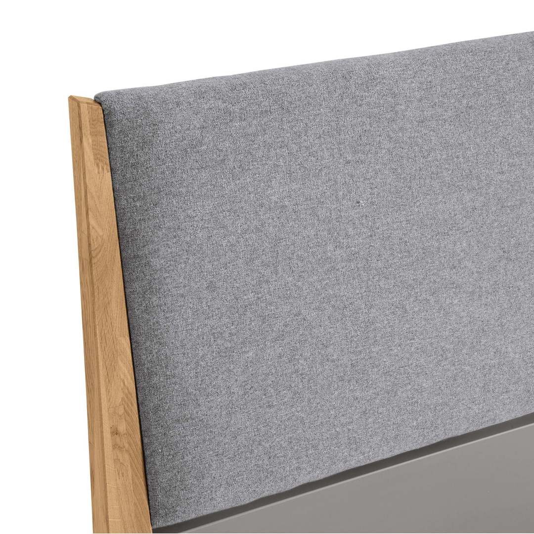 Bett Sten mit gepolstertem Betthaupt Schiefergrau Steingrau, 120 x 200 cm 3