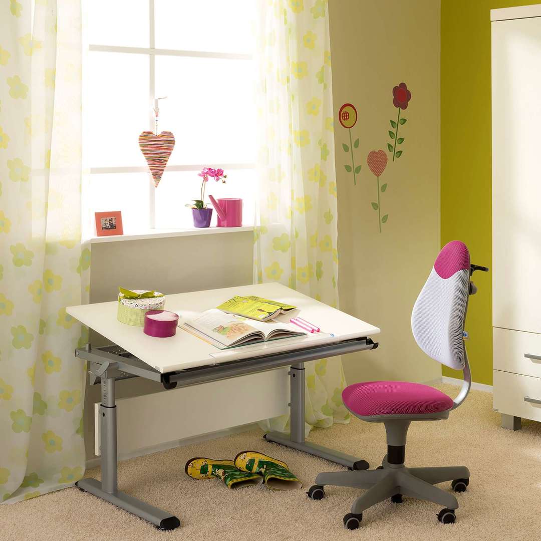 Bürostuhl Pepe  Rosé/Weiss 3