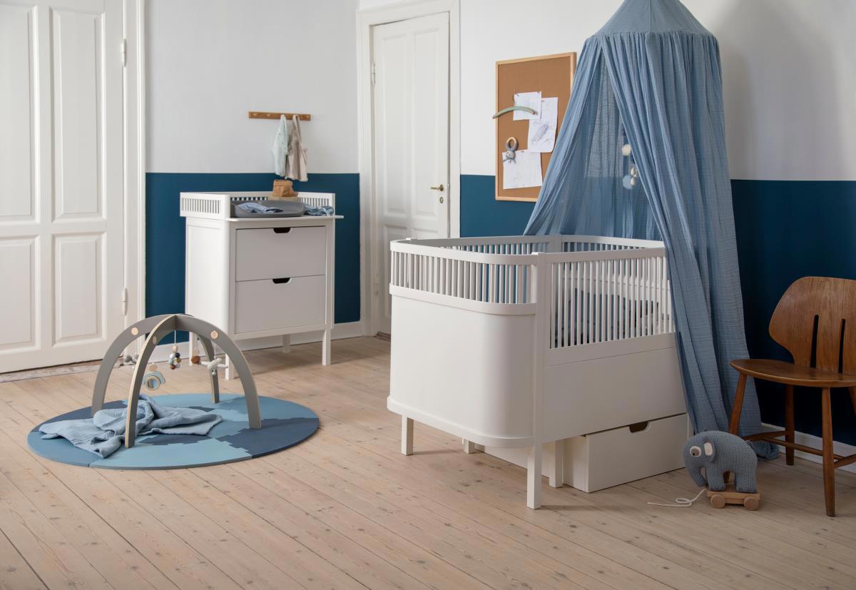 Babydecke Puder Blau 2