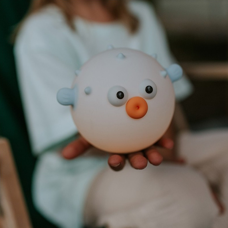 Lampe Kugelfisch Blau 2