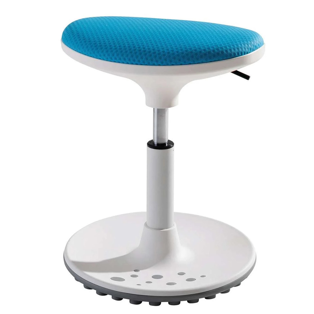 Drehstuhl Speedy Weiss, Azurblau