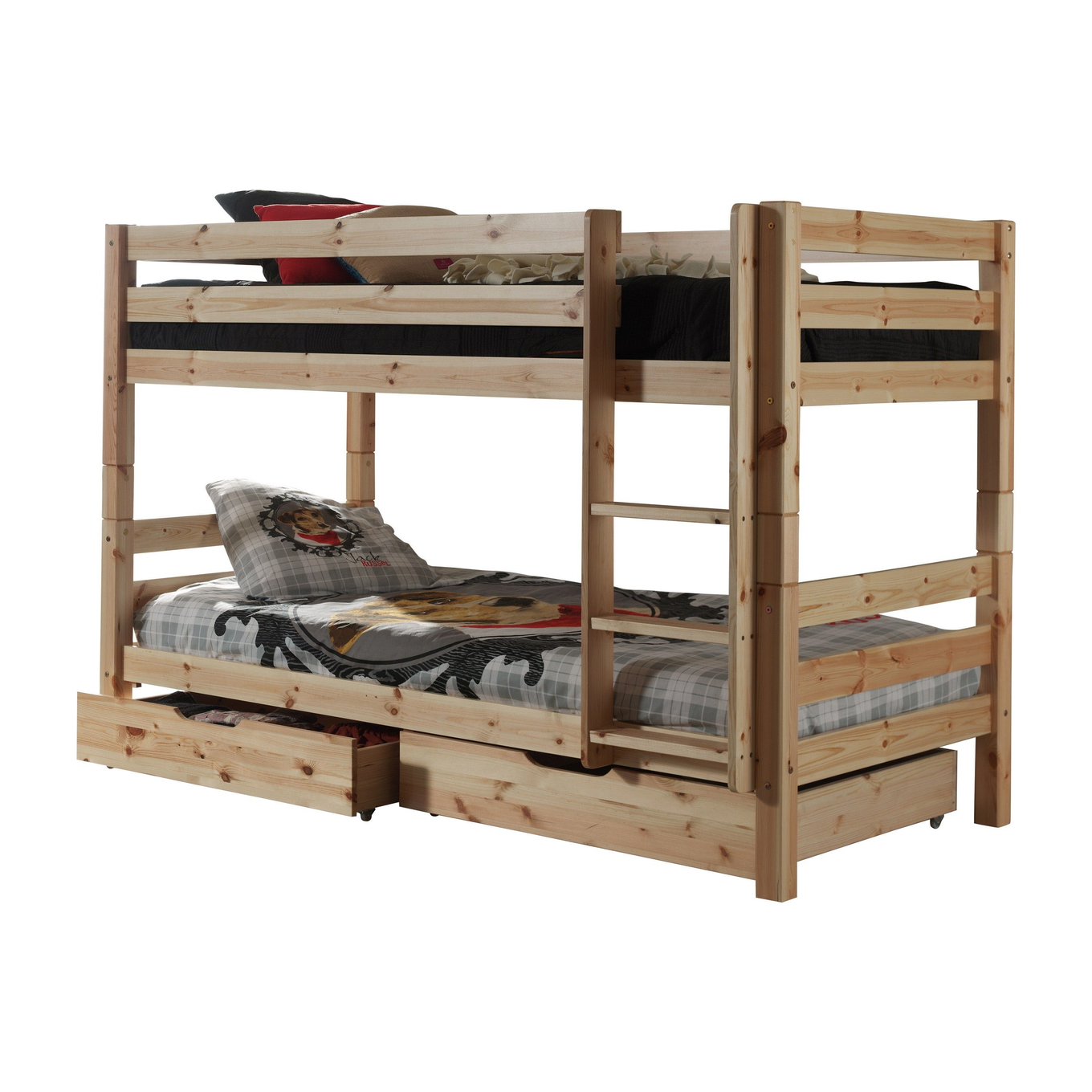 Etagenbett Pino inkl. 2 Schubladen  Holz 1
