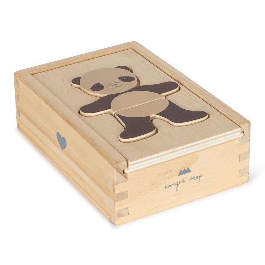 Holz-Teddy-Anziehpuzzle FSC Animals 6