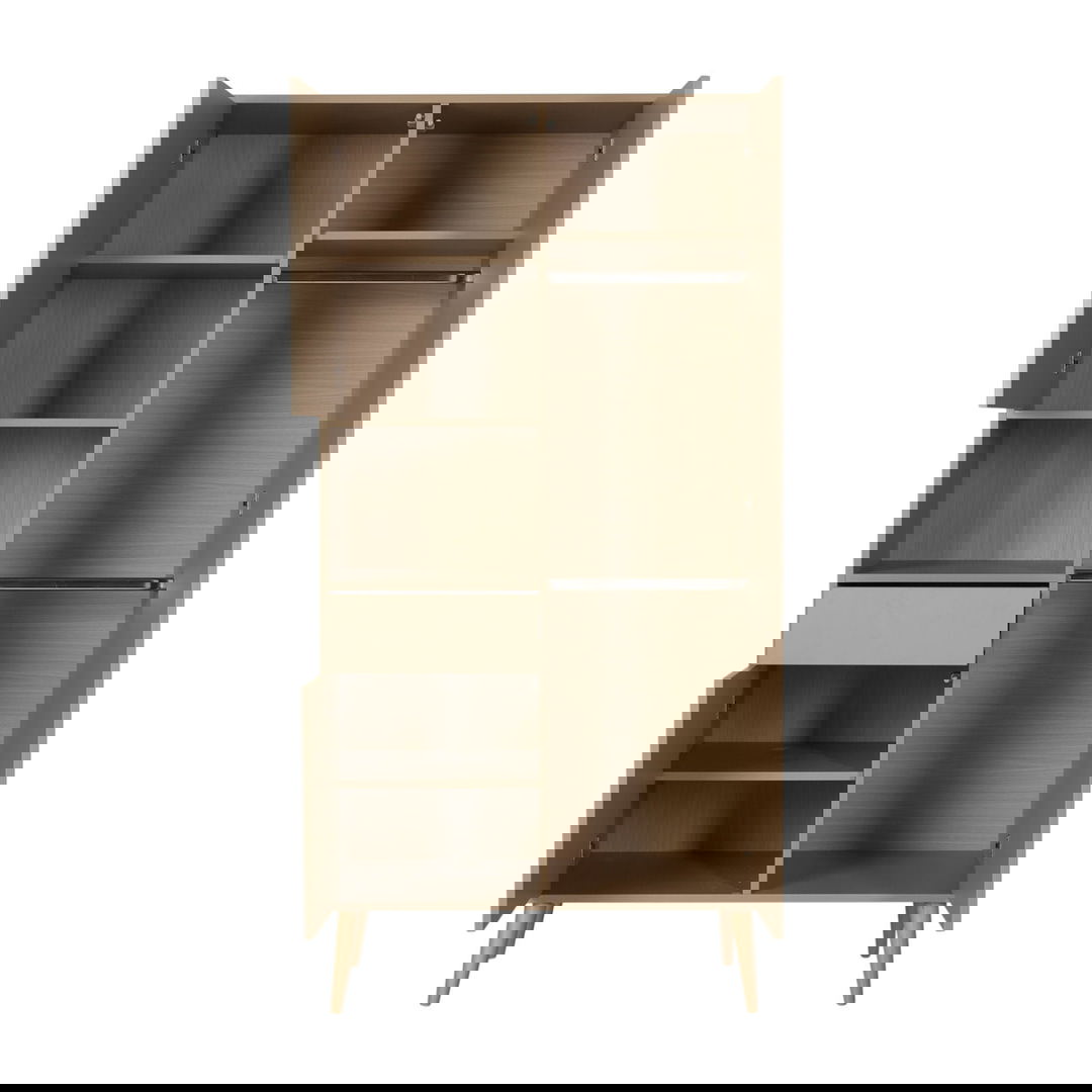 Kleiderschrank Cocoon 2-türig, Latte 3