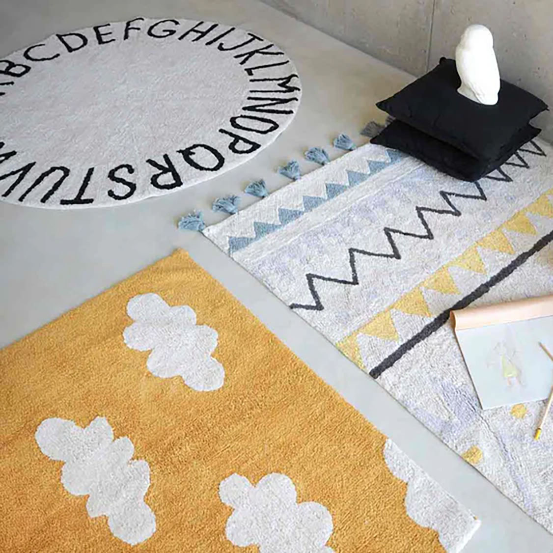 Teppich Clouds Gelb 7