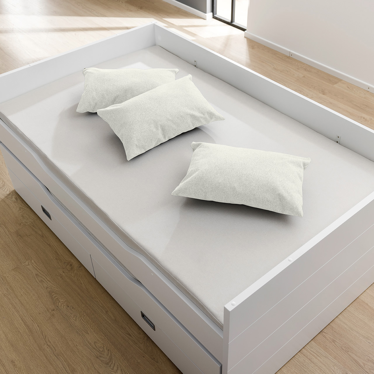 Partykissen Lang aus Mikrofaser Ivory