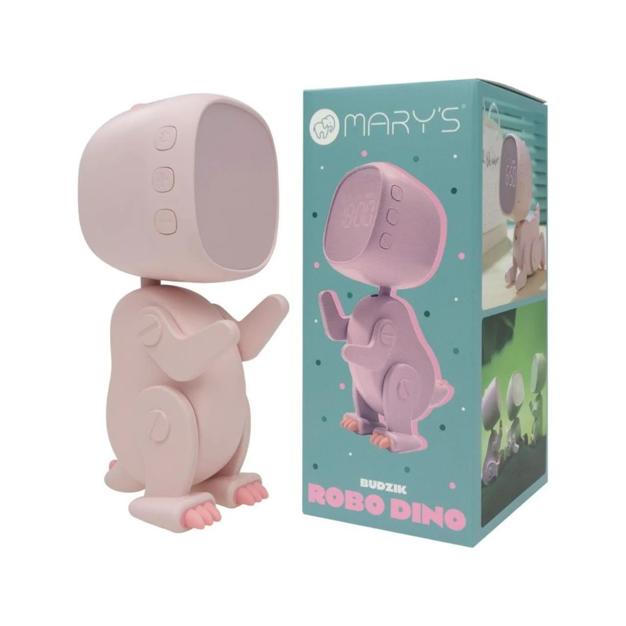 Wecker Roboter Dino Pink 3