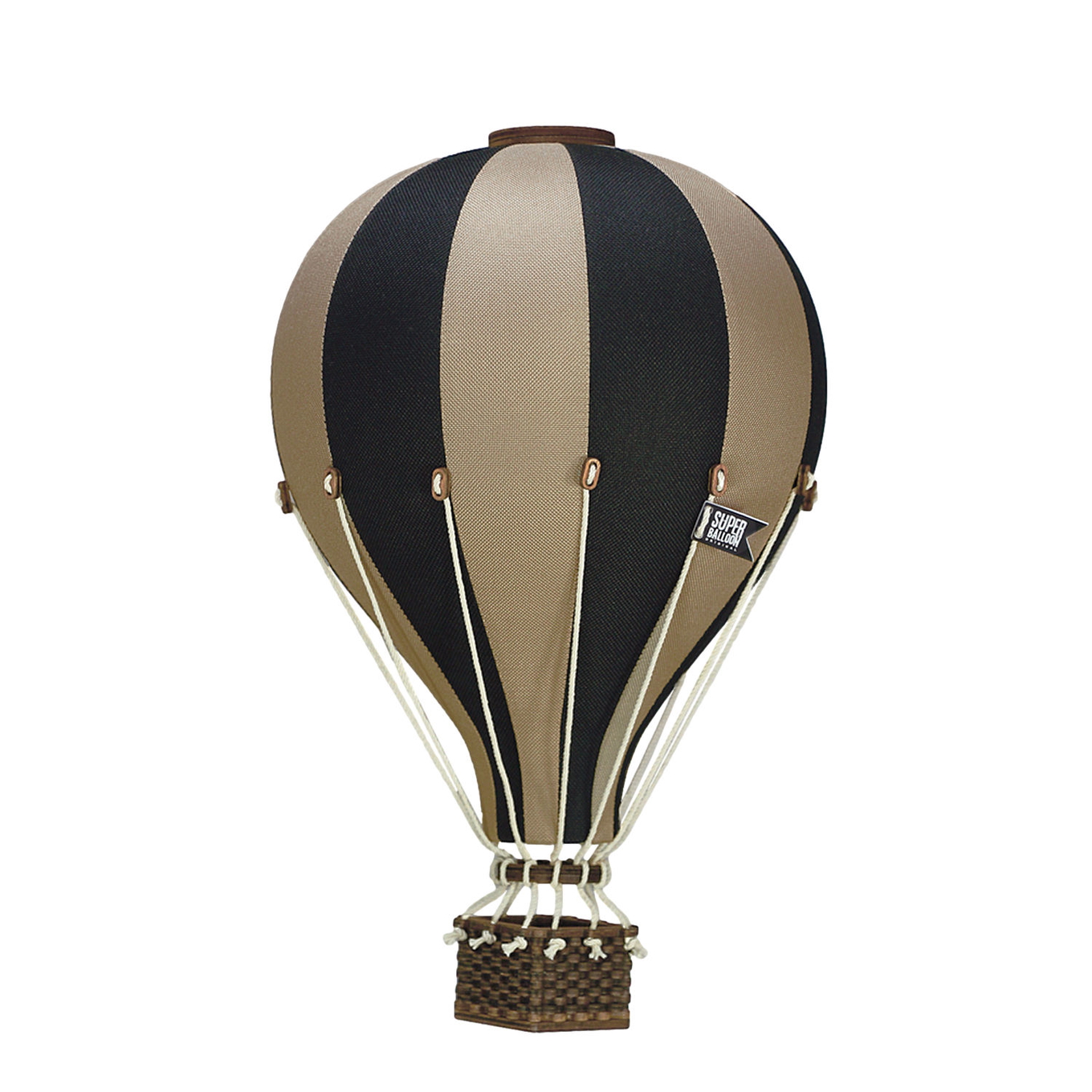 Deko Heissluftballon Gold Schwarz L