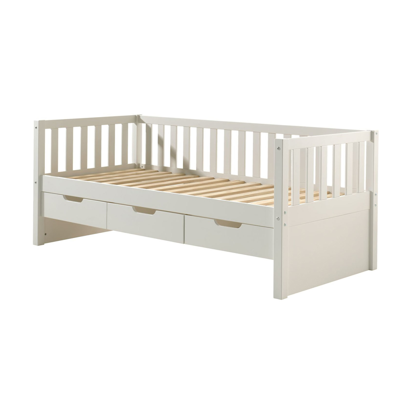 Kojenbett Fritz mit Schubladen Weiss 1