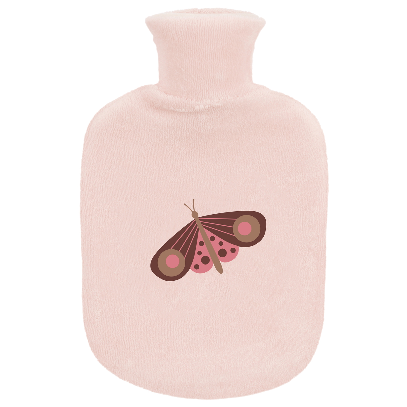 Gummibettflasche mit Frotteeüberzug Sweet Butterfly