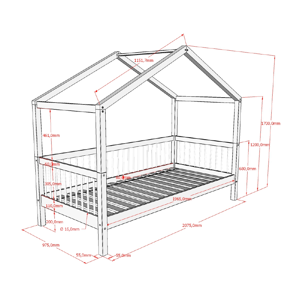 Hausbett Forrest Natur 3
