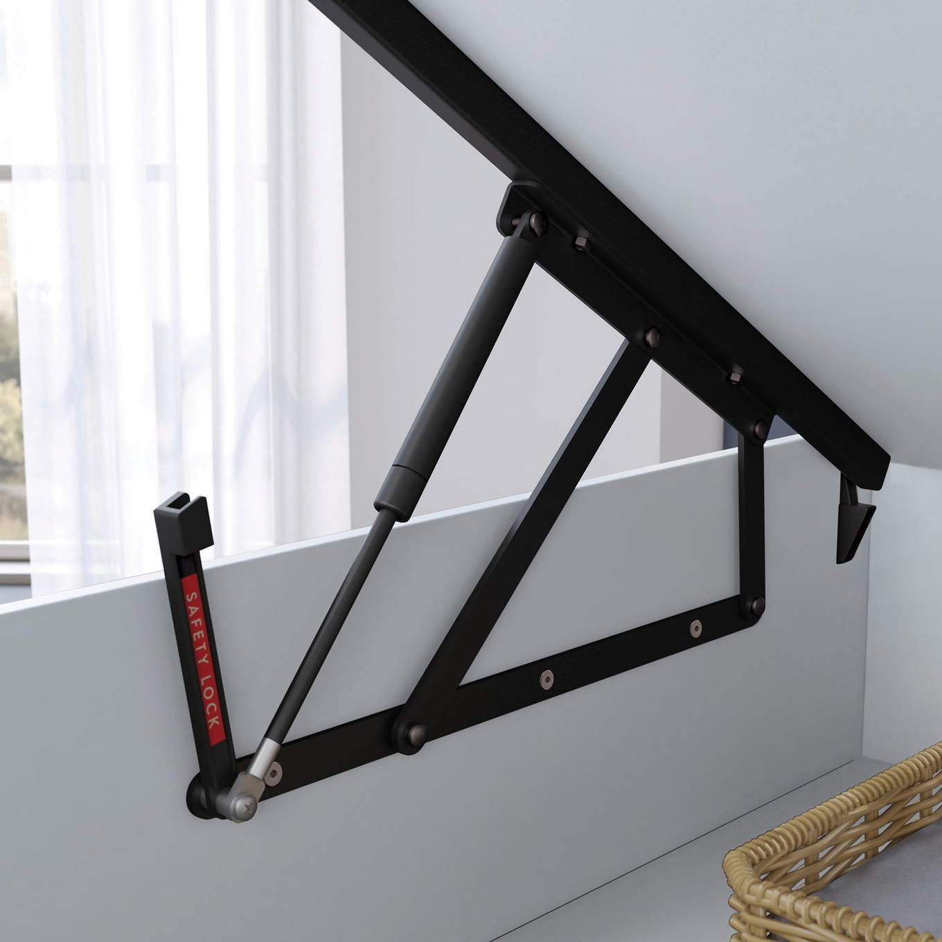 Bett Romantic mit Stauraum, 100 x 200 cm 4