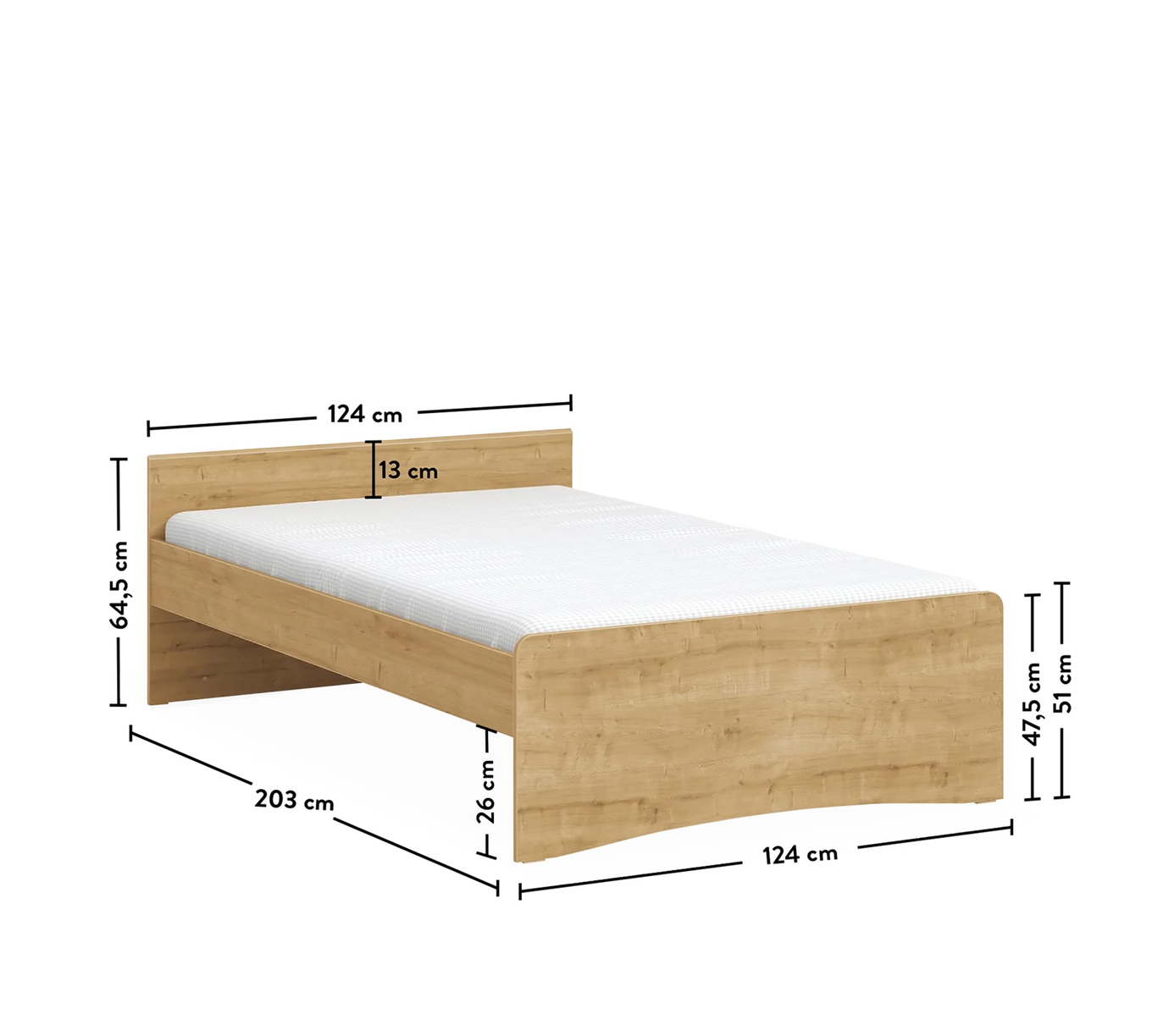 Bett Mocha Standard, ohne Kopfteil, 120 x 200 cm 3