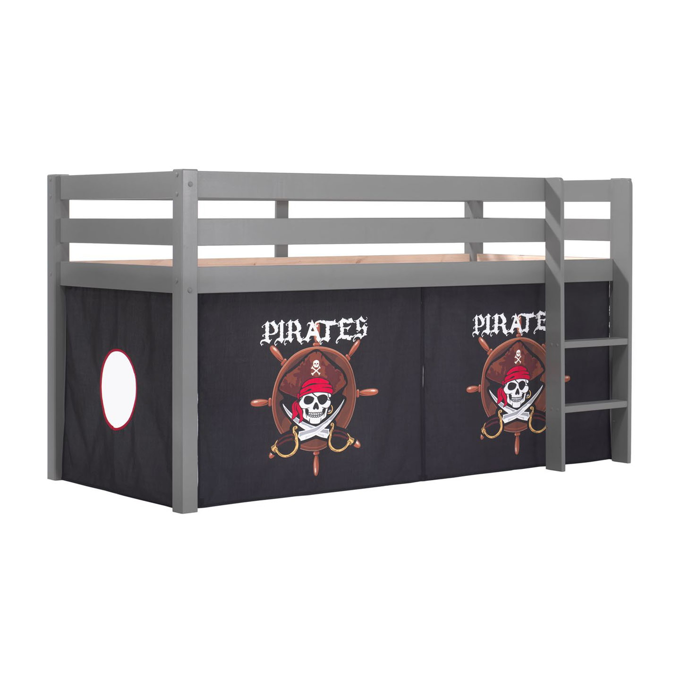 Halbhohes Bett Pirates Grau 1