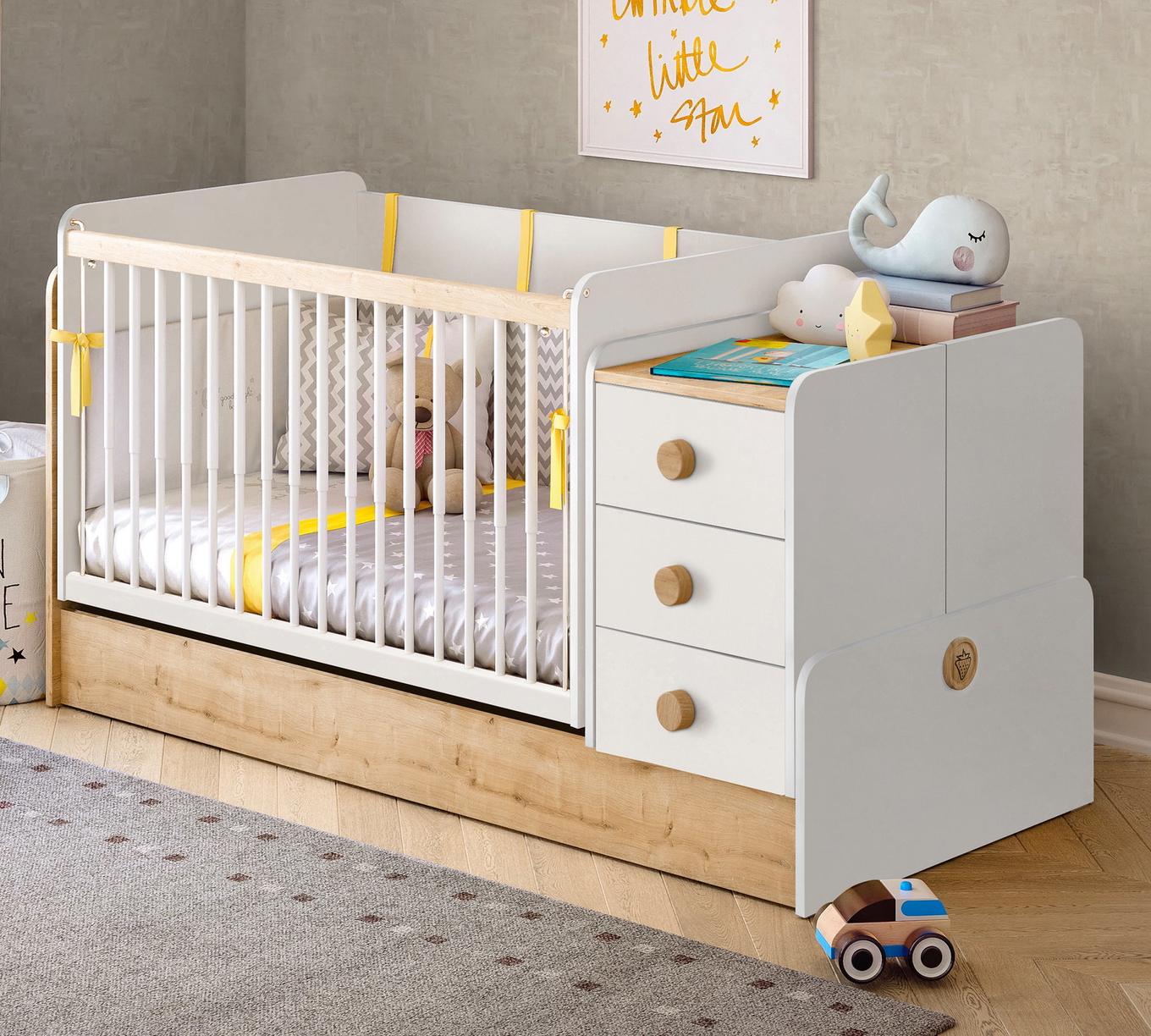 Babybett Baby Natura Umbaubar Klein 4
