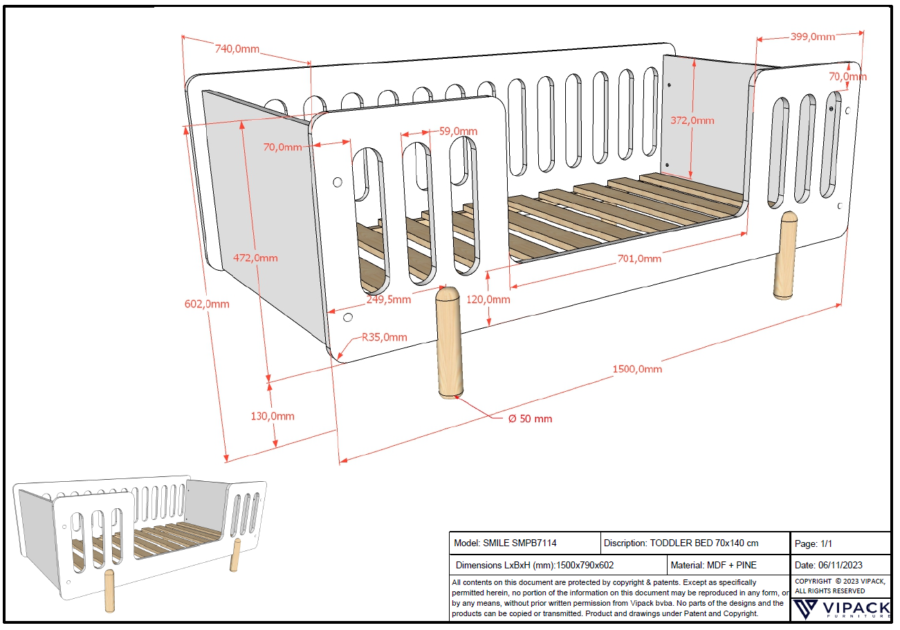 Juniorbett Smile 70 x 140 cm 5