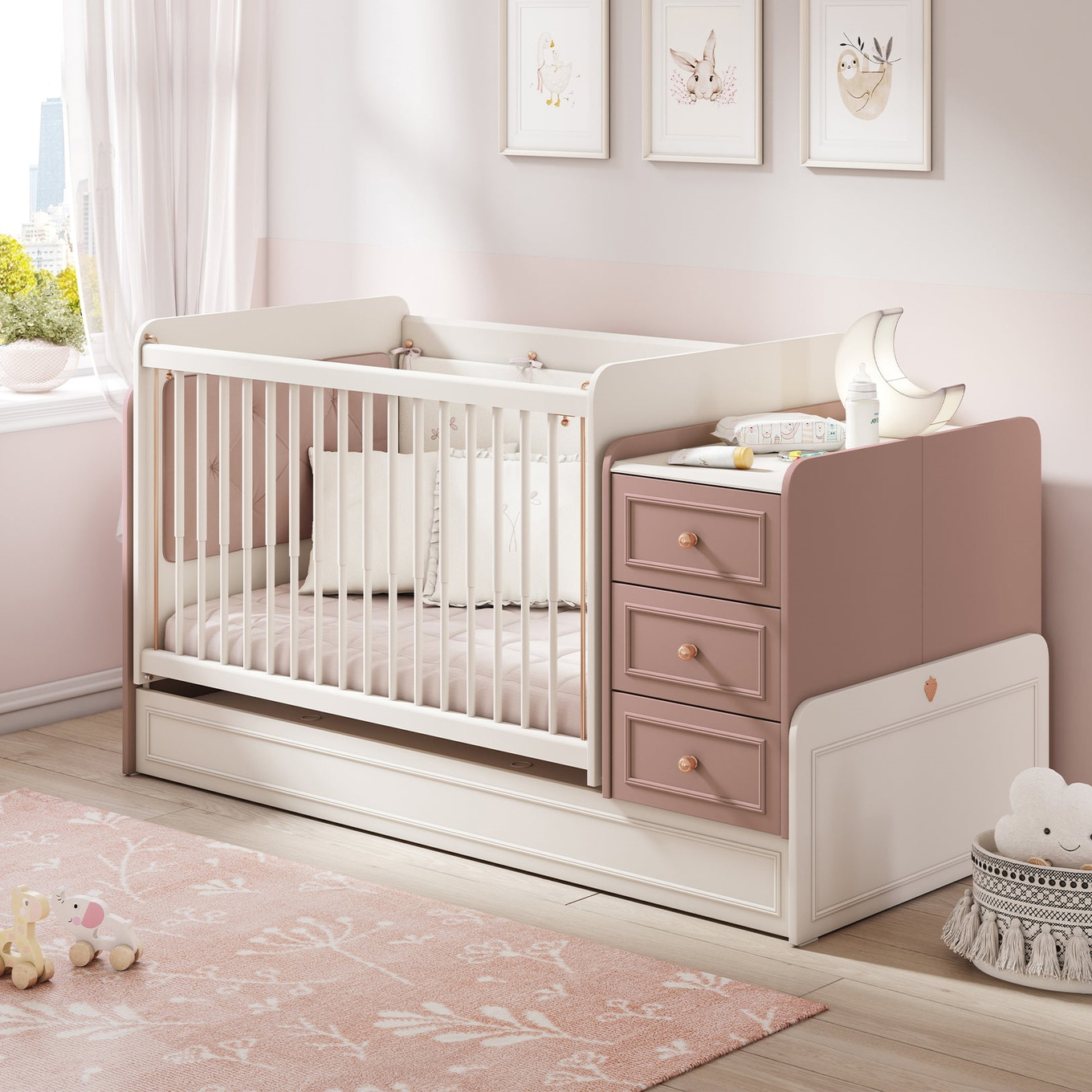 Babybett Elegance Umbaubar Klein #2