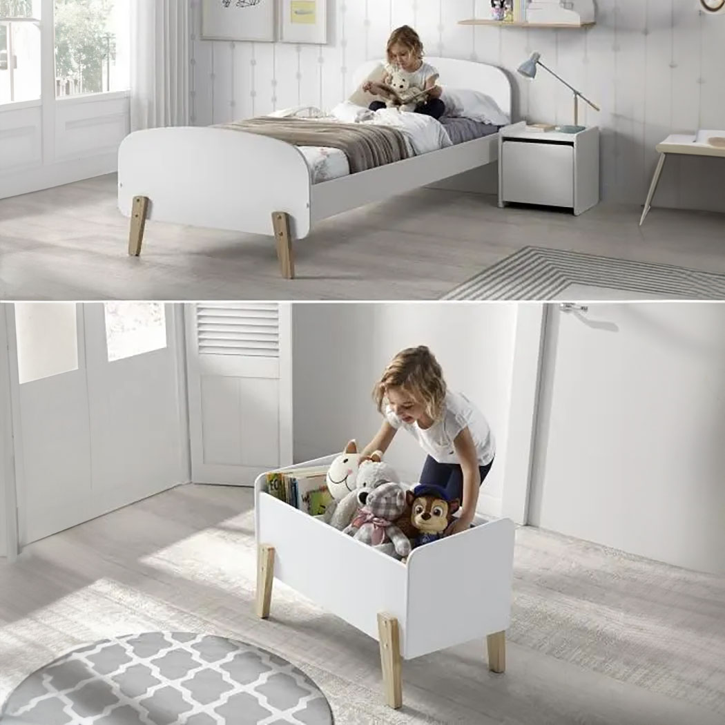 Kinderzimmer Kiddy 3-teilig Set Weiss 2