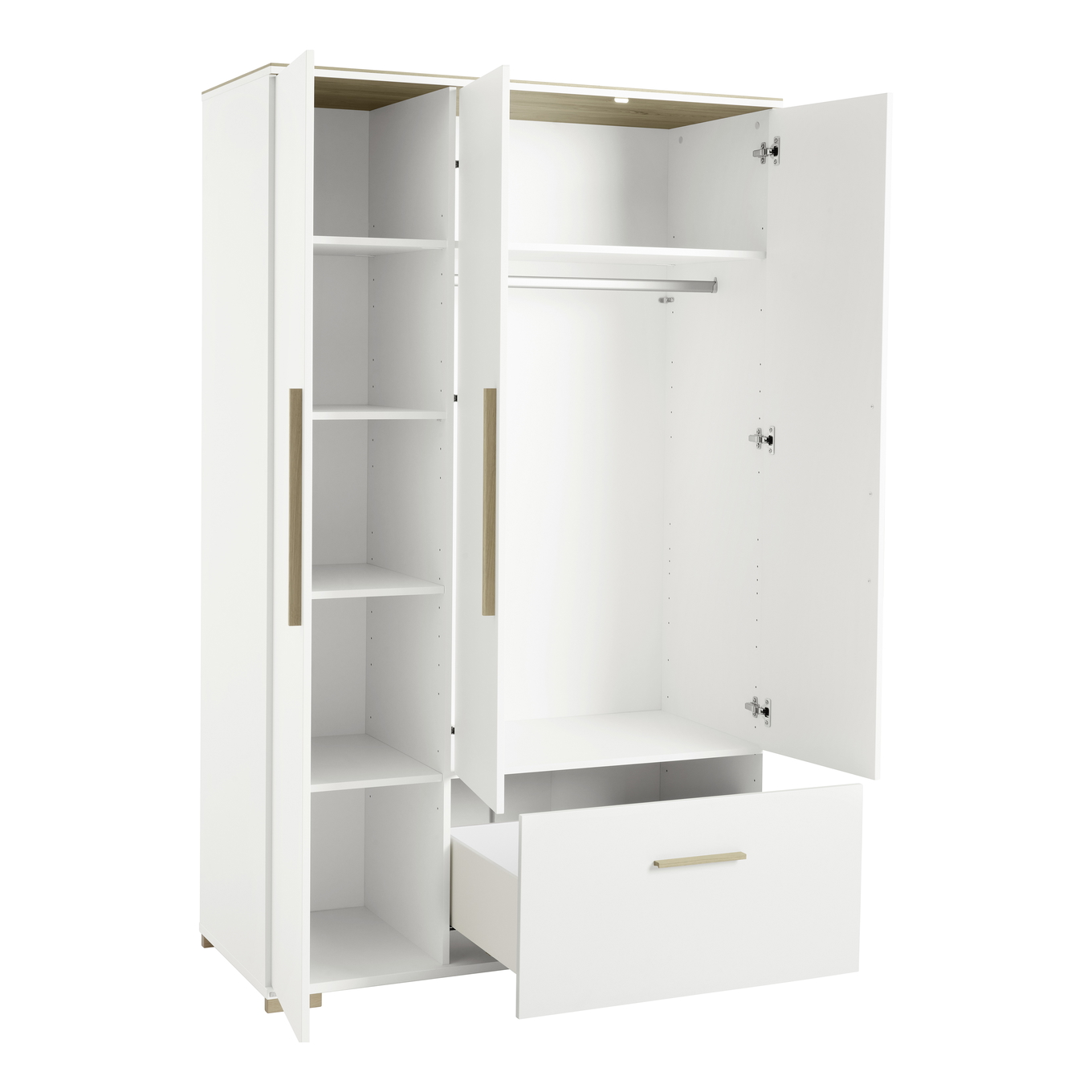 Kleiderschrank Enie 3-türig mit Schublade 3