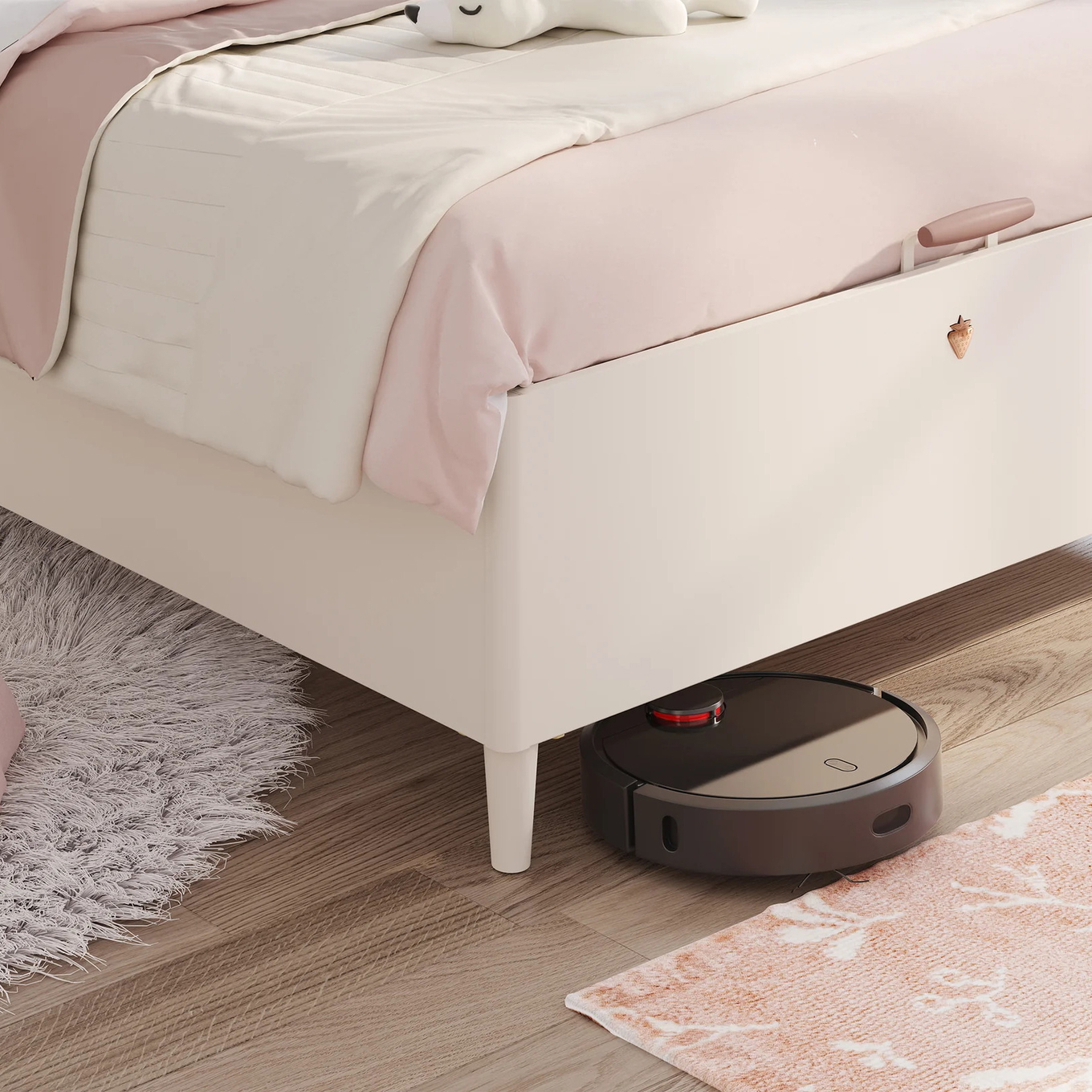 Bett Elegance mit Kopfteil rund, mit Stauraum, 100 x 200 cm 3