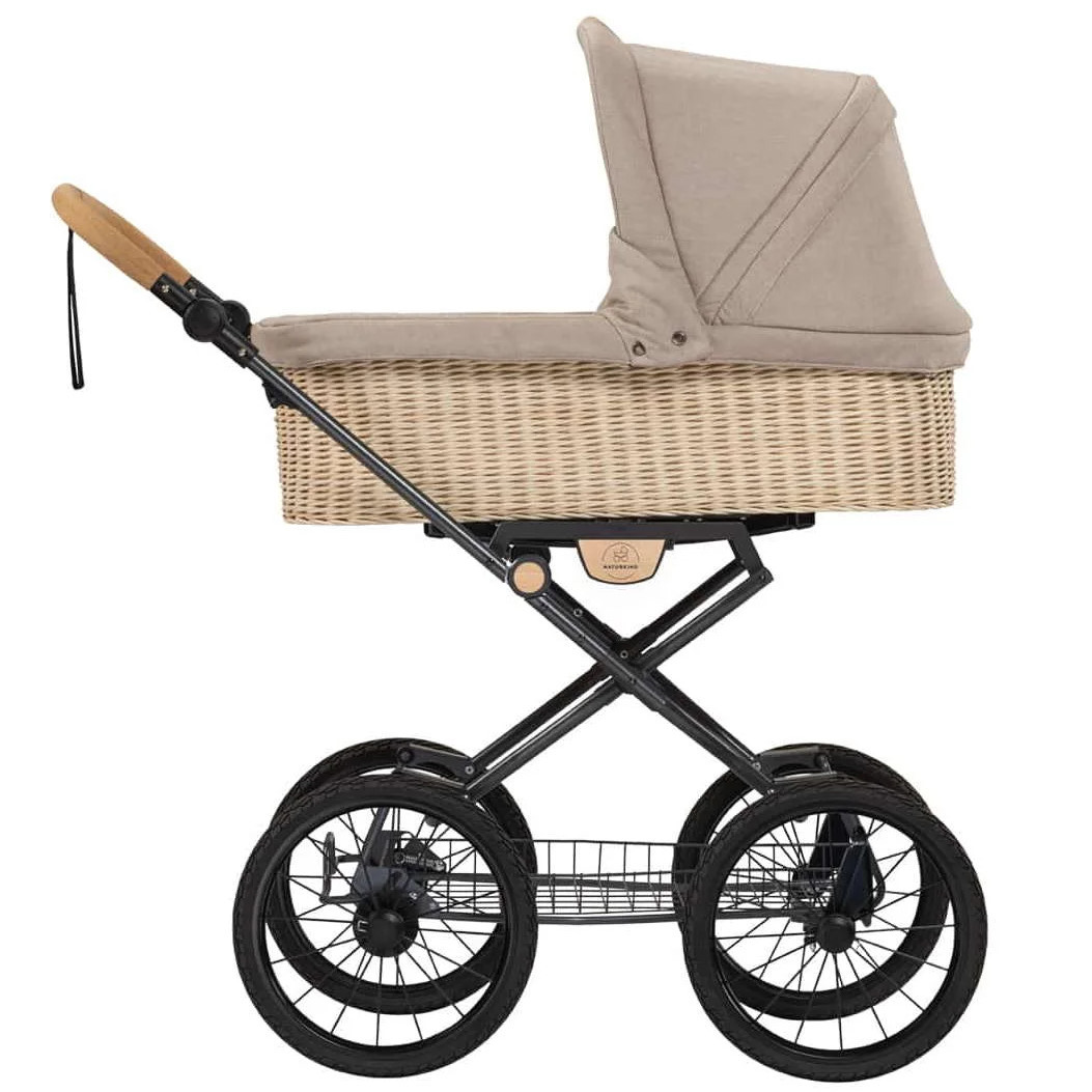 Kinderwagen IDA Babykorb Sand geflochten 1
