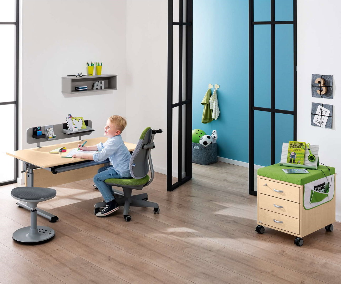 Bürostuhl Pepe  Grün/Weiss 3