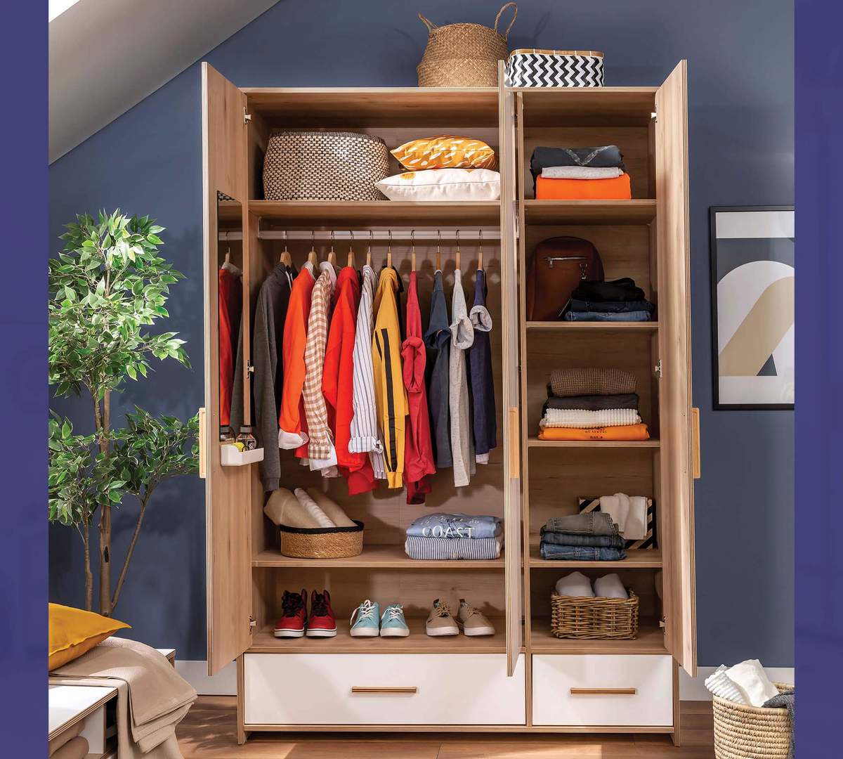 Kleiderschrank Modera 3-türig 4