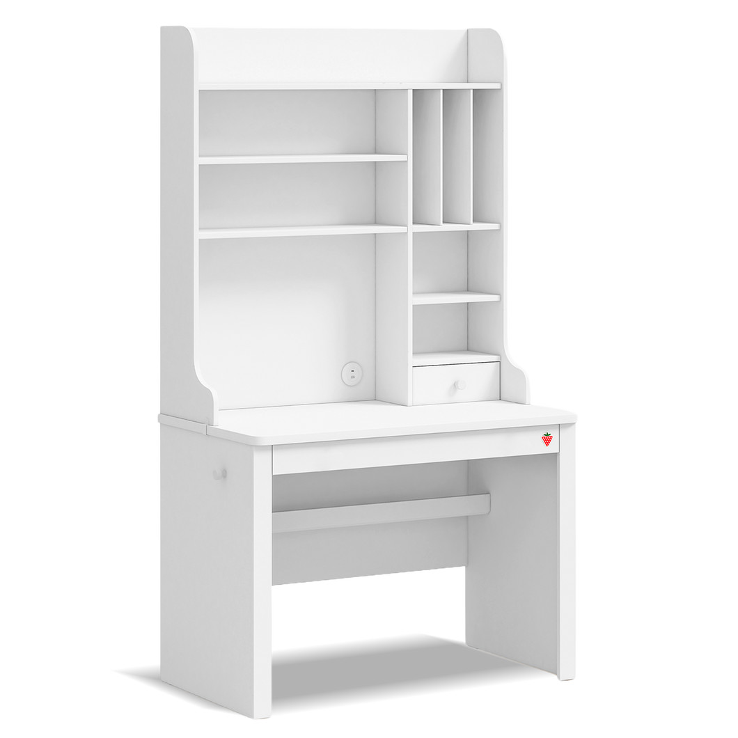 Schreibtisch Varia White mit Aufsatz