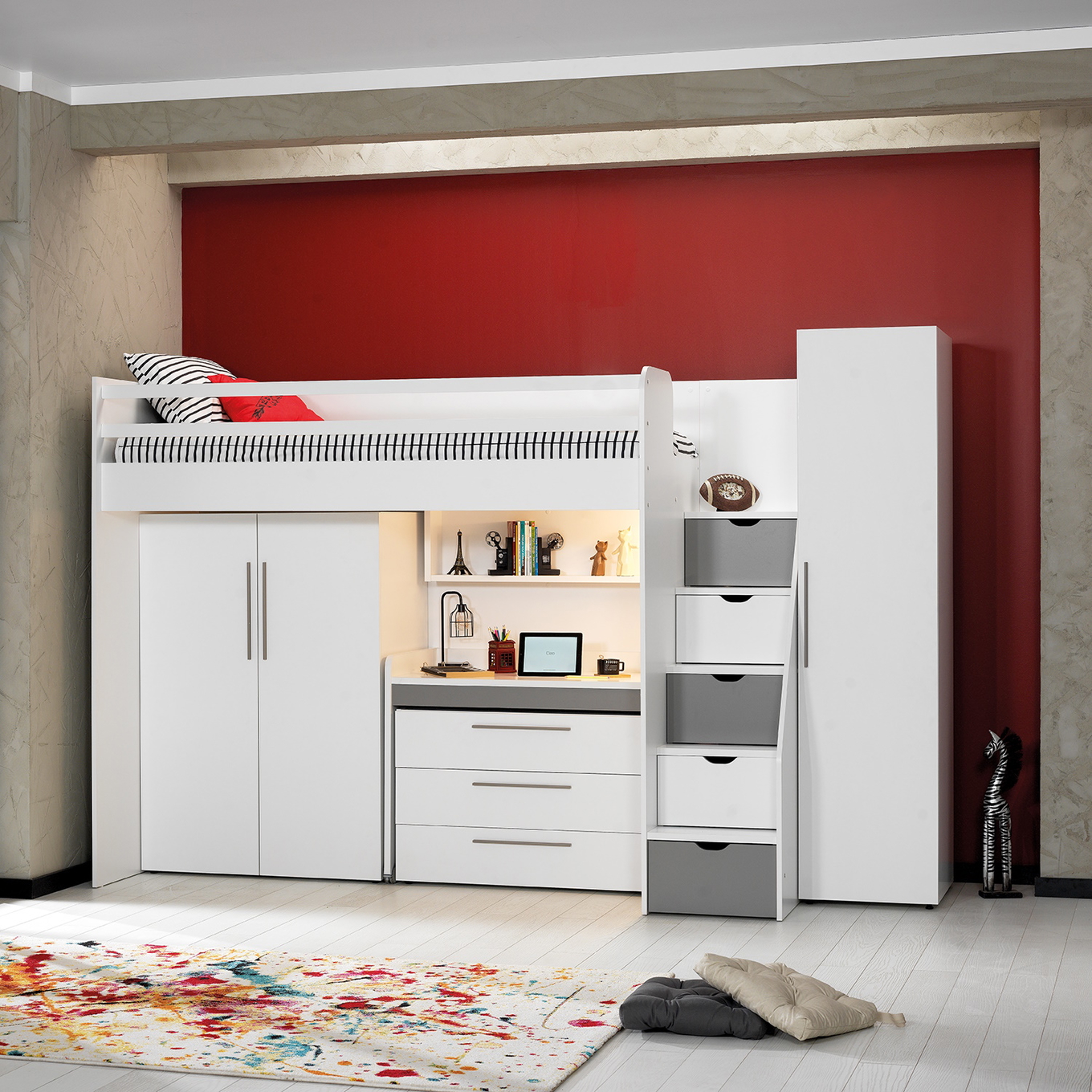 Hochbett Neo Set Grau, Set 4 3