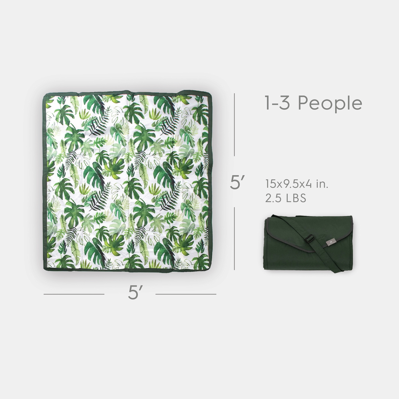 Picknick-Decke Tropical Leaf 152 x 152 cm 6