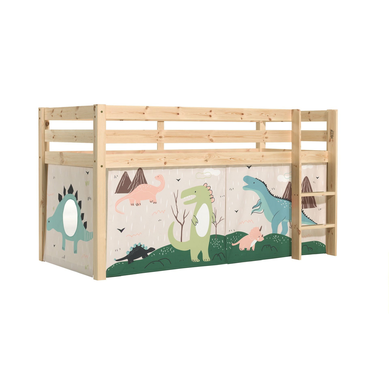 Halbhohes Bett Dino Holz