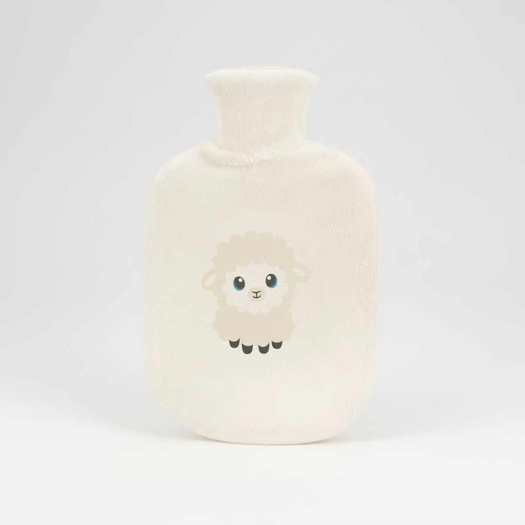 Gummibettflasche mit Frotteeüberzug Tiny Sheep 4