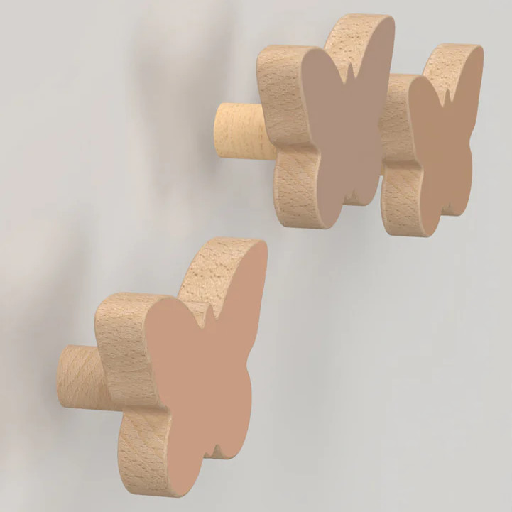 Wandhaken Schmetterling 3er Set 4