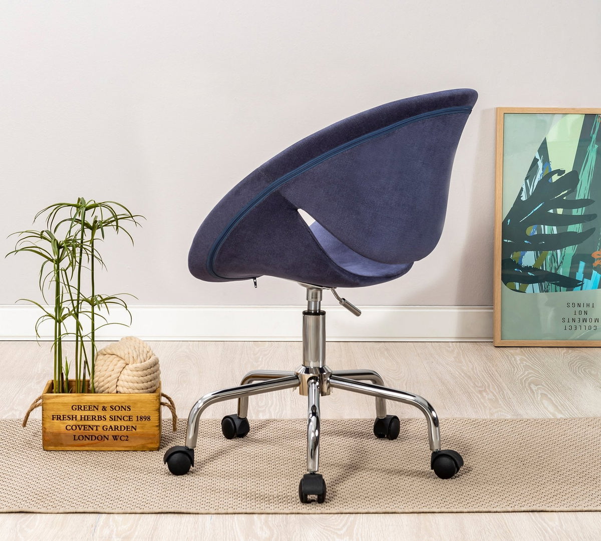 Bürostuhl Relax Blau 4