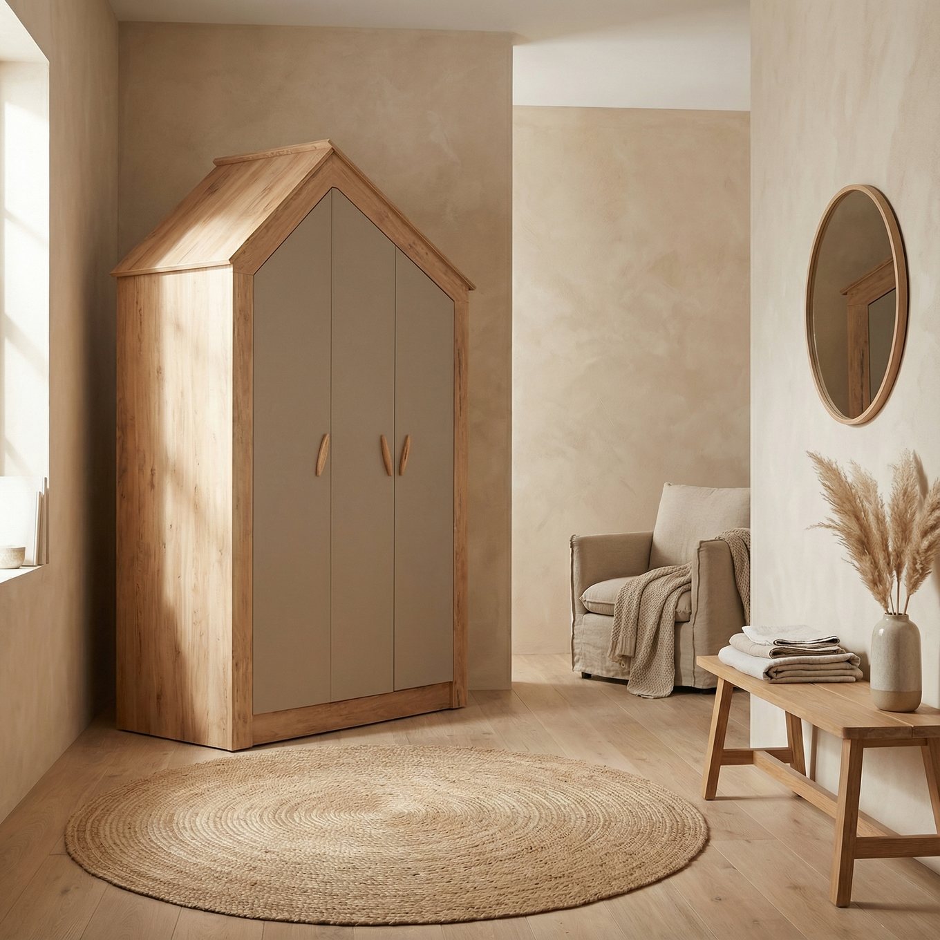 Kleiderschrank My House Natur, 3-türig 7