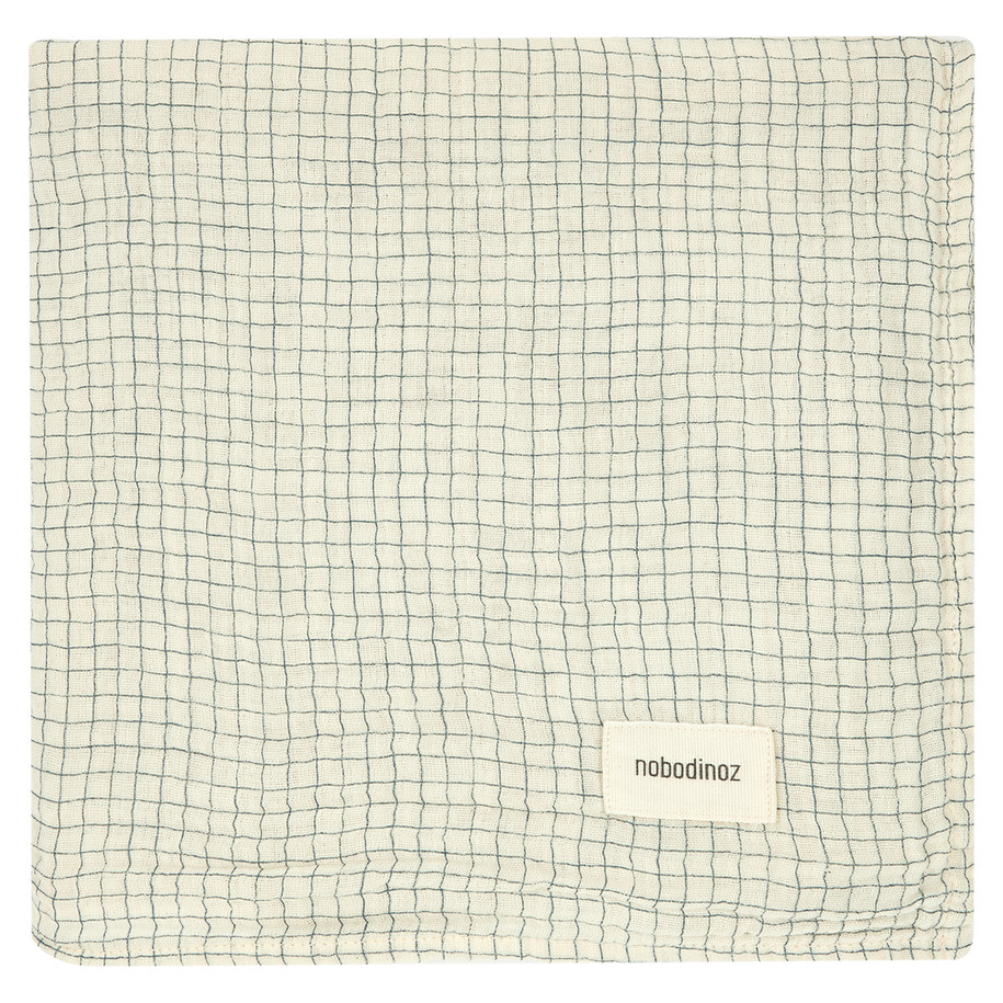 Spucktuch Wabi Sabi Blue Grid 3