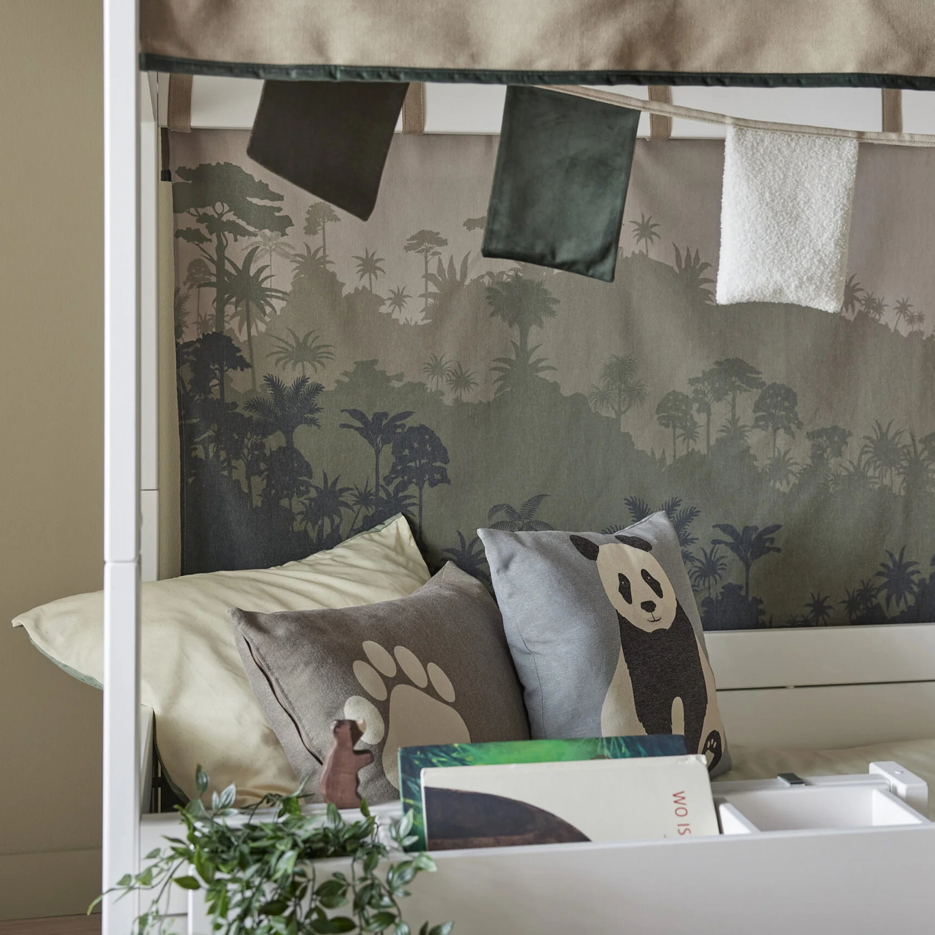 Stoffdach inkl. Girlande Panda Paradise 3