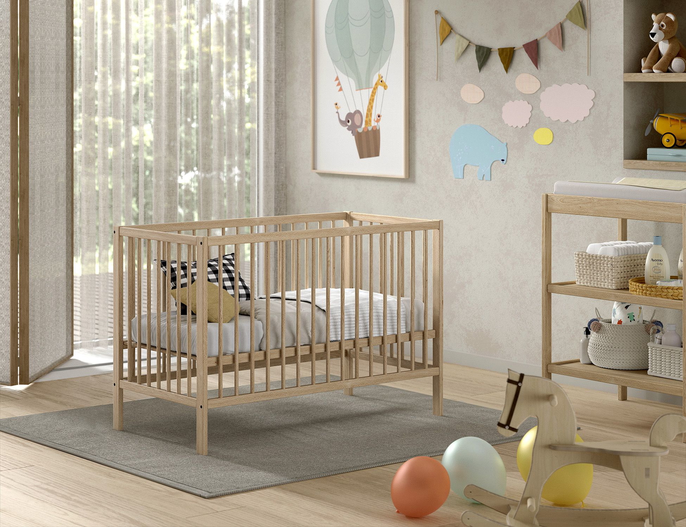 Babybett Dino 60 Holz 3