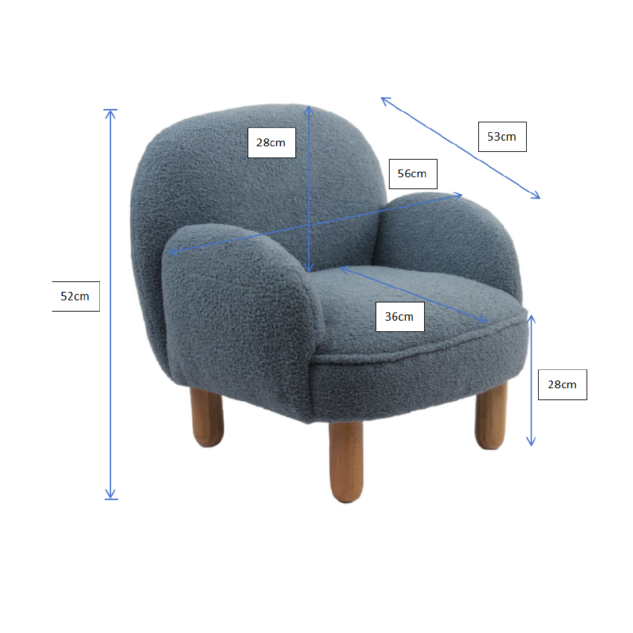 Sofa Einzel Rocky Mini Blau 5