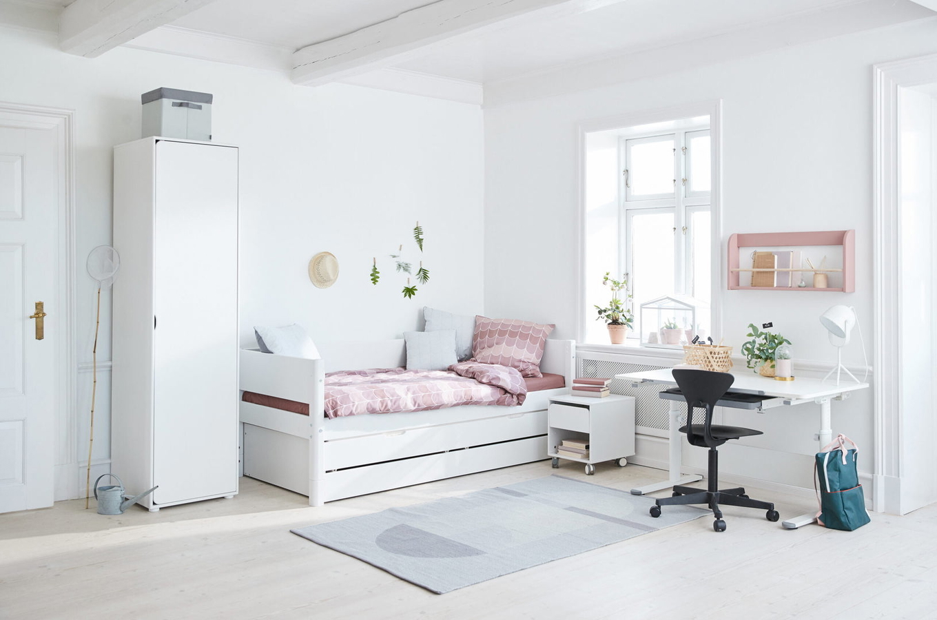Bett White mit Ausziehkasten, mit Schubladen 6