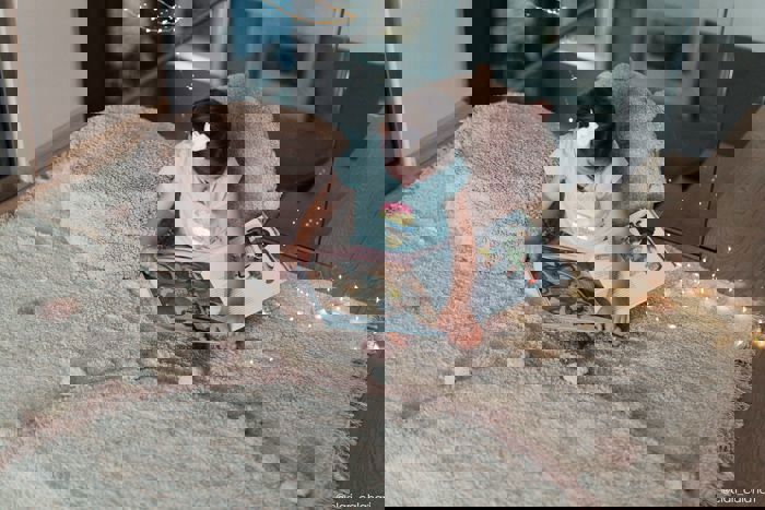 Teppich Hippy Dots Rosa 3